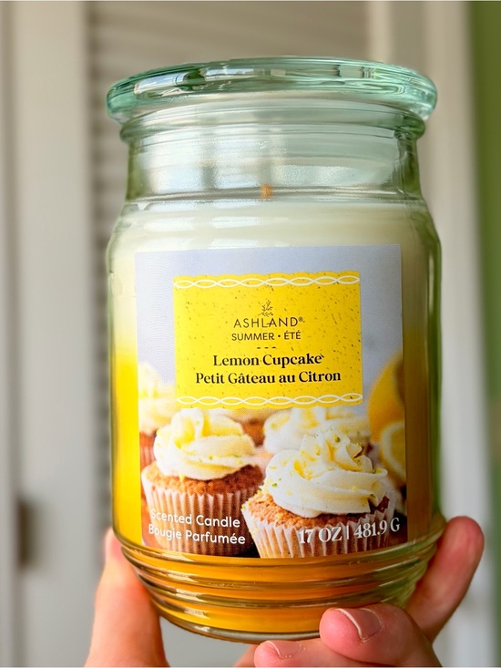 Ashland Other - Ashland Lemon Cupcake Scented Jar Candle - Yellow and White